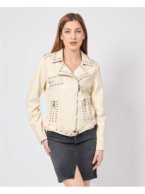 Gio Cellini women's jacket with studs GIO CELLINI | EJ058BEIGE